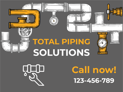 Custom Outdoor Yard Signs Multiple Sizes Total Piping Solutions