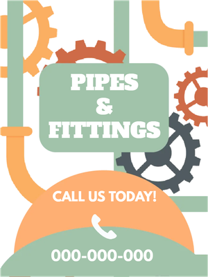 Custom Outdoor Yard Signs Multiple Sizes Pipes and Fittings Call Us Today!