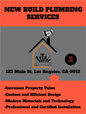 Custom Outdoor Yard Signs Multiple Sizes New Build Plumbing Services