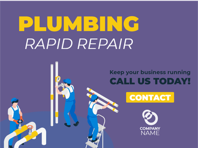 Custom Outdoor Yard Signs Multiple Sizes Plumbing Rapid Repair
