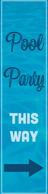 Custom Outdoor Yard Signs Multiple Sizes  Pool Party This Way