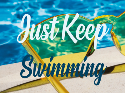 Custom Outdoor Yard Signs Multiple Sizes Just Keep Swimming