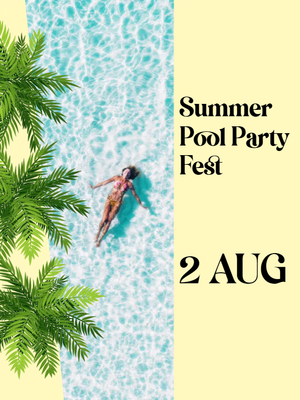 Custom Outdoor Yard Signs Multiple Sizes Pool Party Fest