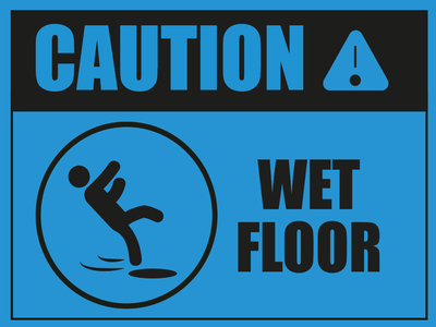 Custom Outdoor Yard Signs Multiple Sizes Caution Wet Floor