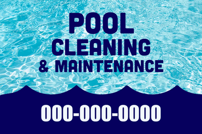 Custom Outdoor Yard Signs Multiple Sizes Pool Cleaning Maintenance