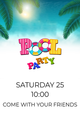 Custom Outdoor Yard Signs Multiple Sizes Colorful Pool Party