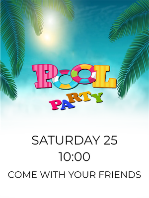 Custom Outdoor Yard Signs Multiple Sizes Colorful Pool Party