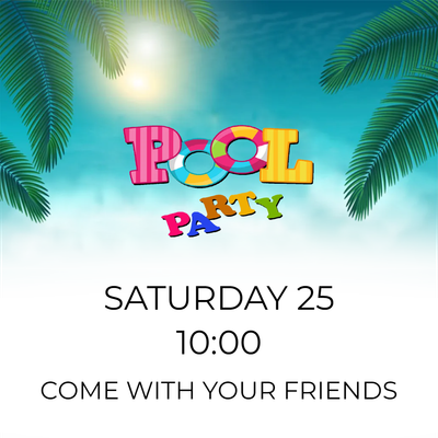 Custom Outdoor Yard Signs Multiple Sizes Colorful Pool Party