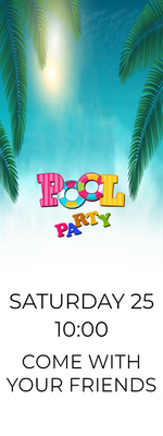 Custom Outdoor Yard Signs Multiple Sizes Colorful Pool Party