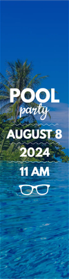 Custom Outdoor Yard Signs Multiple Sizes Pool Party Splash