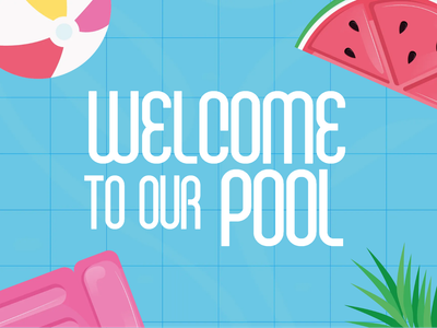 Custom Outdoor Yard Signs Multiple Sizes Welcome To Our Pool