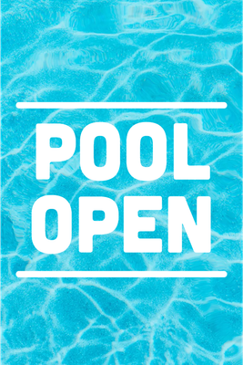 Custom Outdoor Yard Signs Multiple Sizes Pool Open