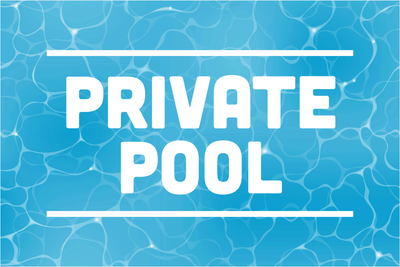 Custom Outdoor Yard Signs Multiple Sizes Private Pool