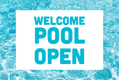 Custom Outdoor Yard Signs Multiple Sizes Welcome Pool Open