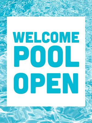 Custom Outdoor Yard Signs Multiple Sizes Welcome Pool Open