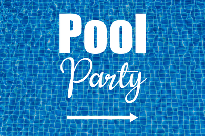Custom Outdoor Yard Signs Multiple Sizes Swimming Pool Party