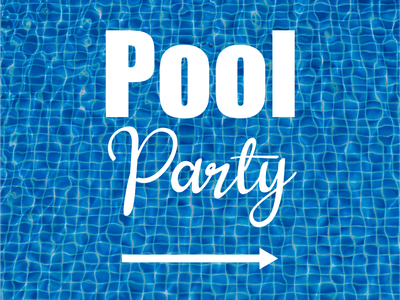 Custom Outdoor Yard Signs Multiple Sizes Swimming Pool Party