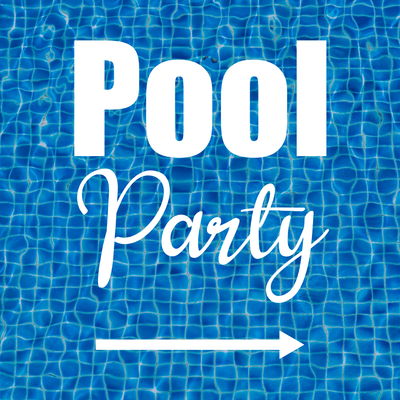 Custom Outdoor Yard Signs Multiple Sizes Swimming Pool Party