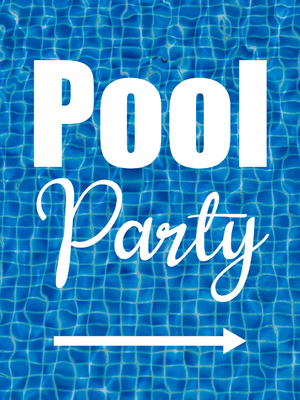 Custom Outdoor Yard Signs Multiple Sizes Swimming Pool Party