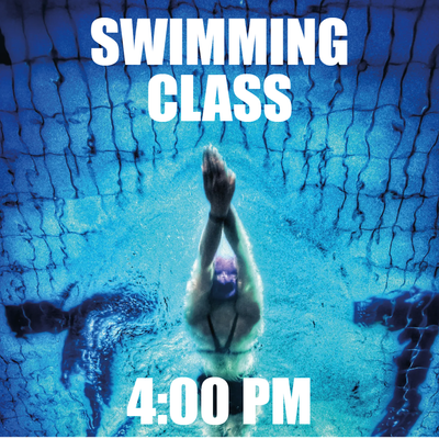 Custom Outdoor Yard Signs Multiple Sizes Swimming Class