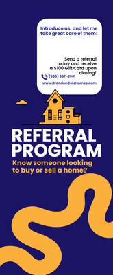 Custom Palm Cards Multiple Sizes Referral Program