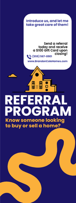 Custom Palm Cards Multiple Sizes Referral Program