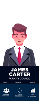 Custom Palm Cards Multiple Sizes Council Candidate
