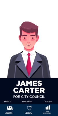 Custom Palm Cards Multiple Sizes Council Candidate