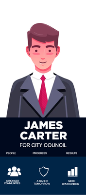 Custom Palm Cards Multiple Sizes Council Candidate