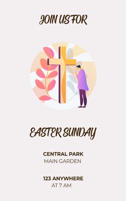 Custom Palm Cards Multiple Sizes Easter Sunday
