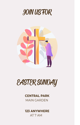 Custom Palm Cards Multiple Sizes Easter Sunday