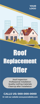 Custom Palm Cards Multiple Sizes Roof Replacement Offer