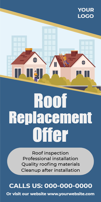 Custom Palm Cards Multiple Sizes Roof Replacement Offer