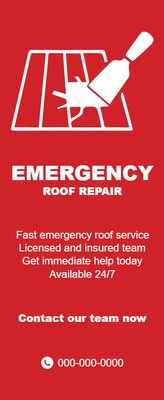 Custom Palm Cards Multiple Sizes Emergency Roof Repair