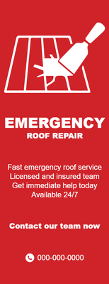 Custom Palm Cards Multiple Sizes Emergency Roof Repair