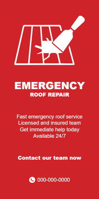 Custom Palm Cards Multiple Sizes Emergency Roof Repair