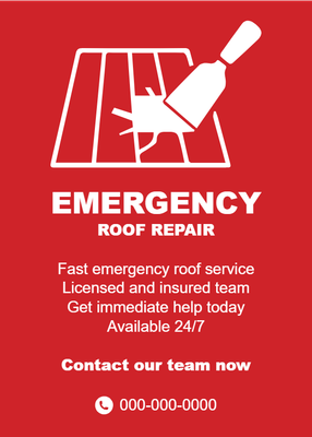 Custom Palm Cards Multiple Sizes Emergency Roof Repair