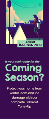 Custom Palm Cards Multiple Sizes Seasonal Roof Check