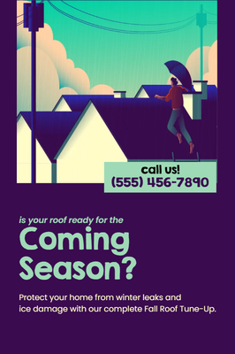 Custom Palm Cards Multiple Sizes Seasonal Roof Check