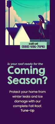 Custom Palm Cards Multiple Sizes Seasonal Roof Check