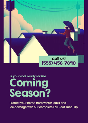 Custom Palm Cards Multiple Sizes Seasonal Roof Check