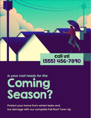 Custom Palm Cards Multiple Sizes Seasonal Roof Check