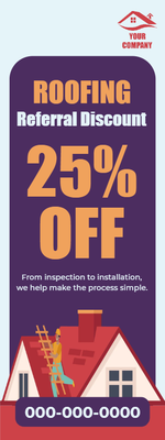 Custom Palm Cards Multiple Sizes Roofing Referral Discount