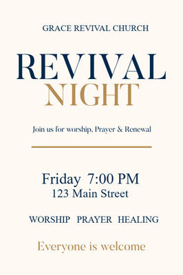 Custom Palm Cards Multiple Sizes Revival Event