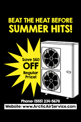 Custom Palm Cards Multiple Sizes Aircon Repair Discount