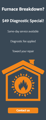 Custom Palm Cards Multiple Sizes Furnace Repair Offer