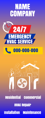 Custom Palm Cards Multiple Sizes Emergency HVAC Service