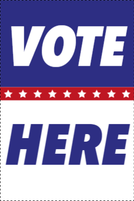 Custom Outdoor Yard Signs Multiple Sizes Vote Here
