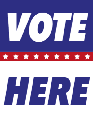 Custom Outdoor Yard Signs Multiple Sizes Vote Here