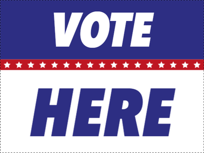 Custom Outdoor Yard Signs Multiple Sizes Vote Here